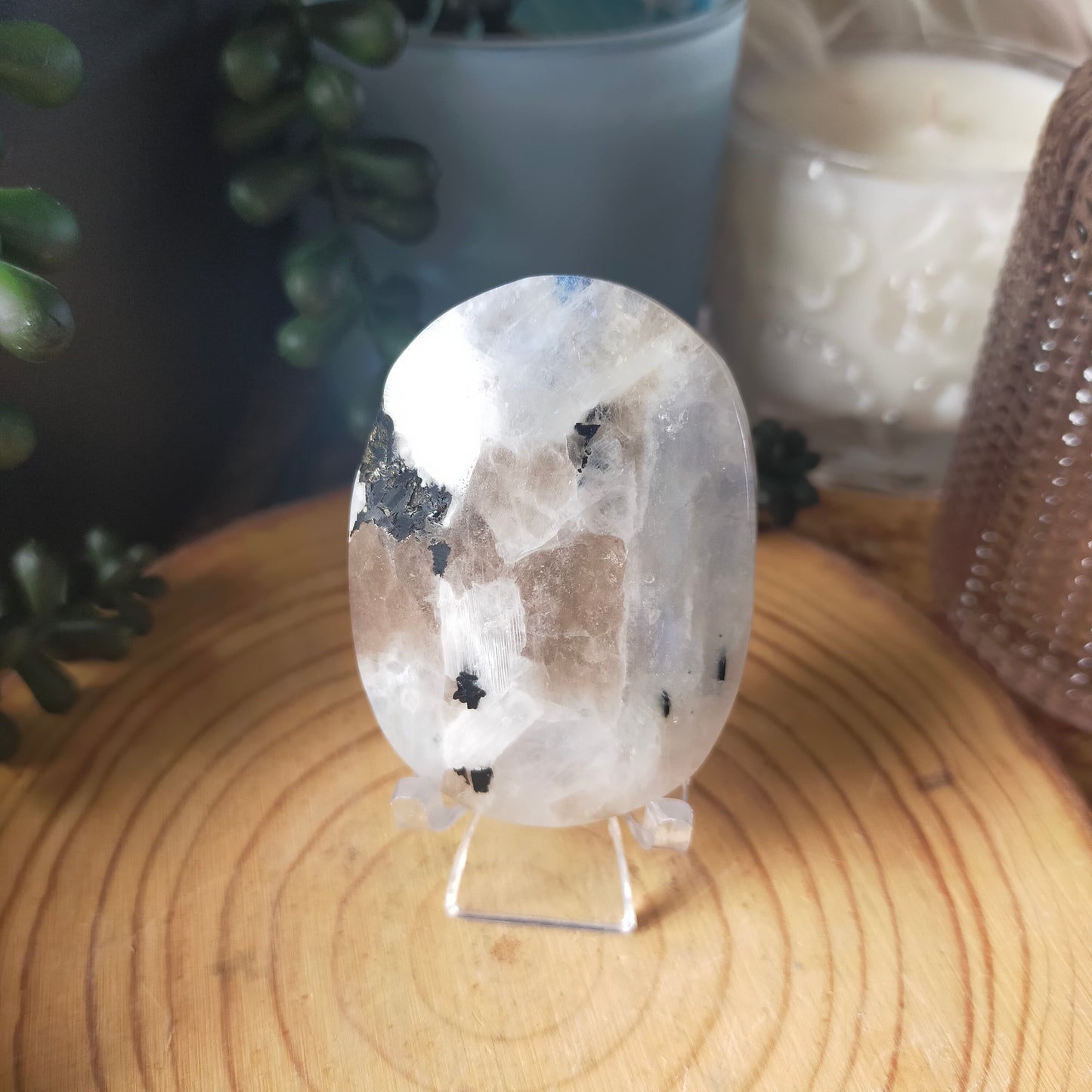 Rainbow Moonstone Palmstone