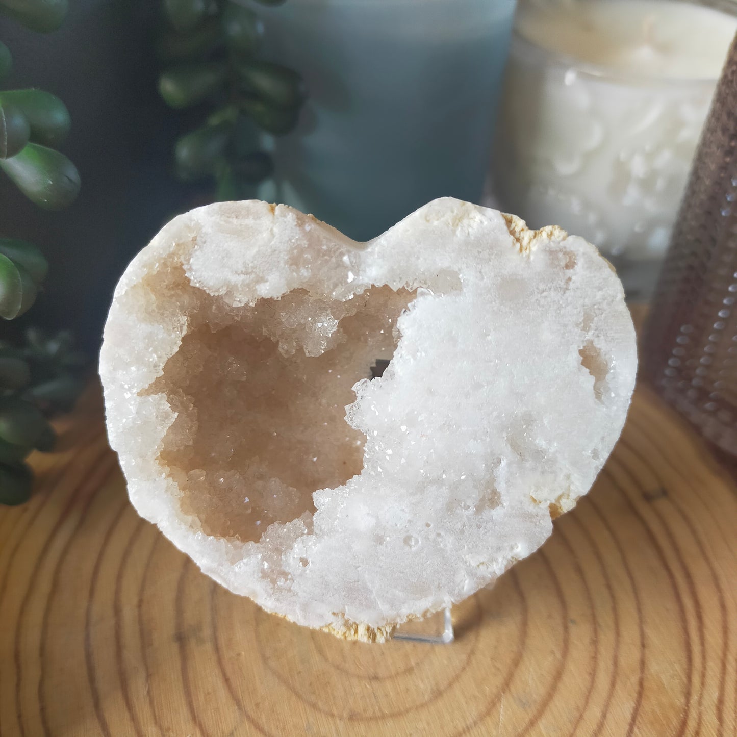 Morocco Agate Druzy Heart