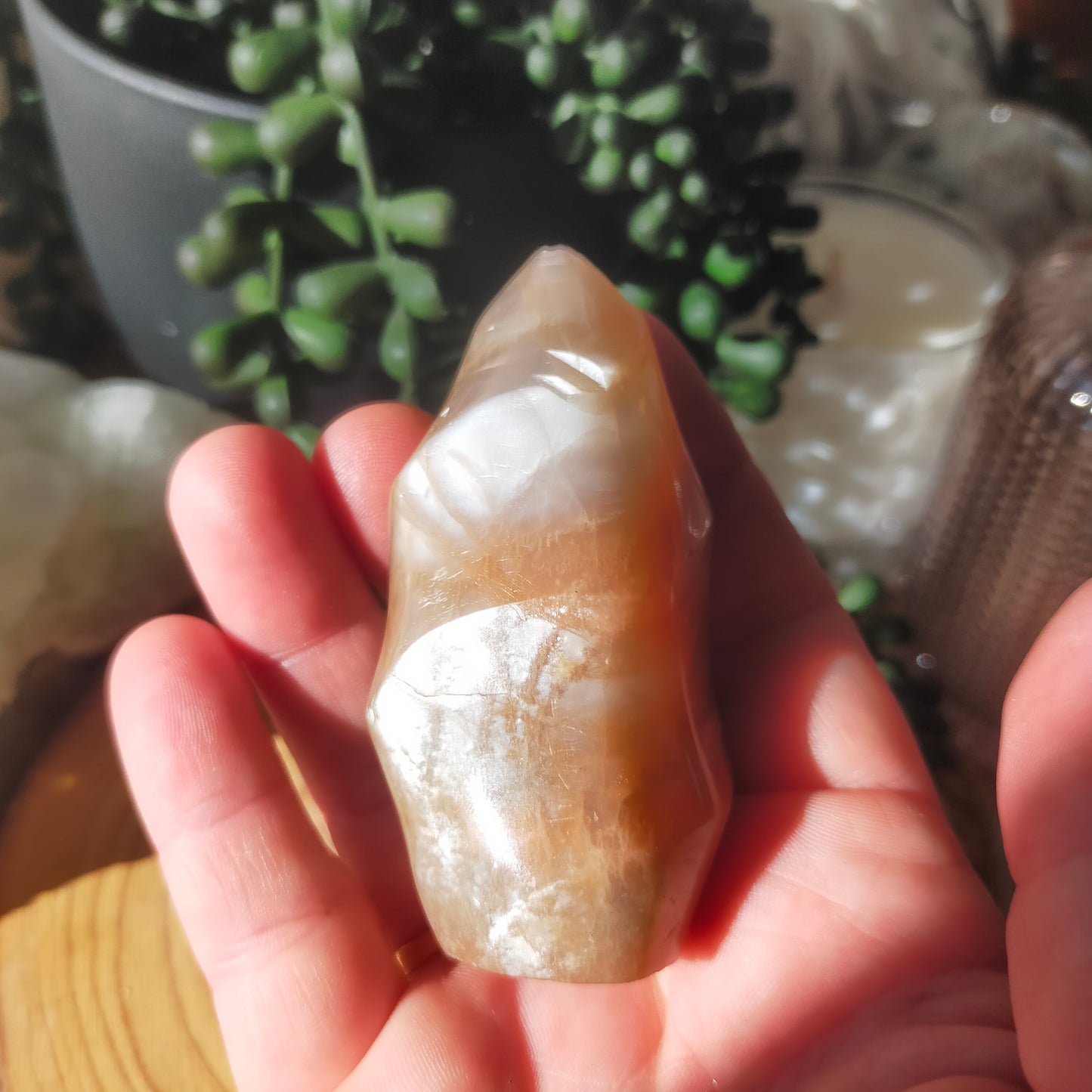 Peach Moonstone Flame