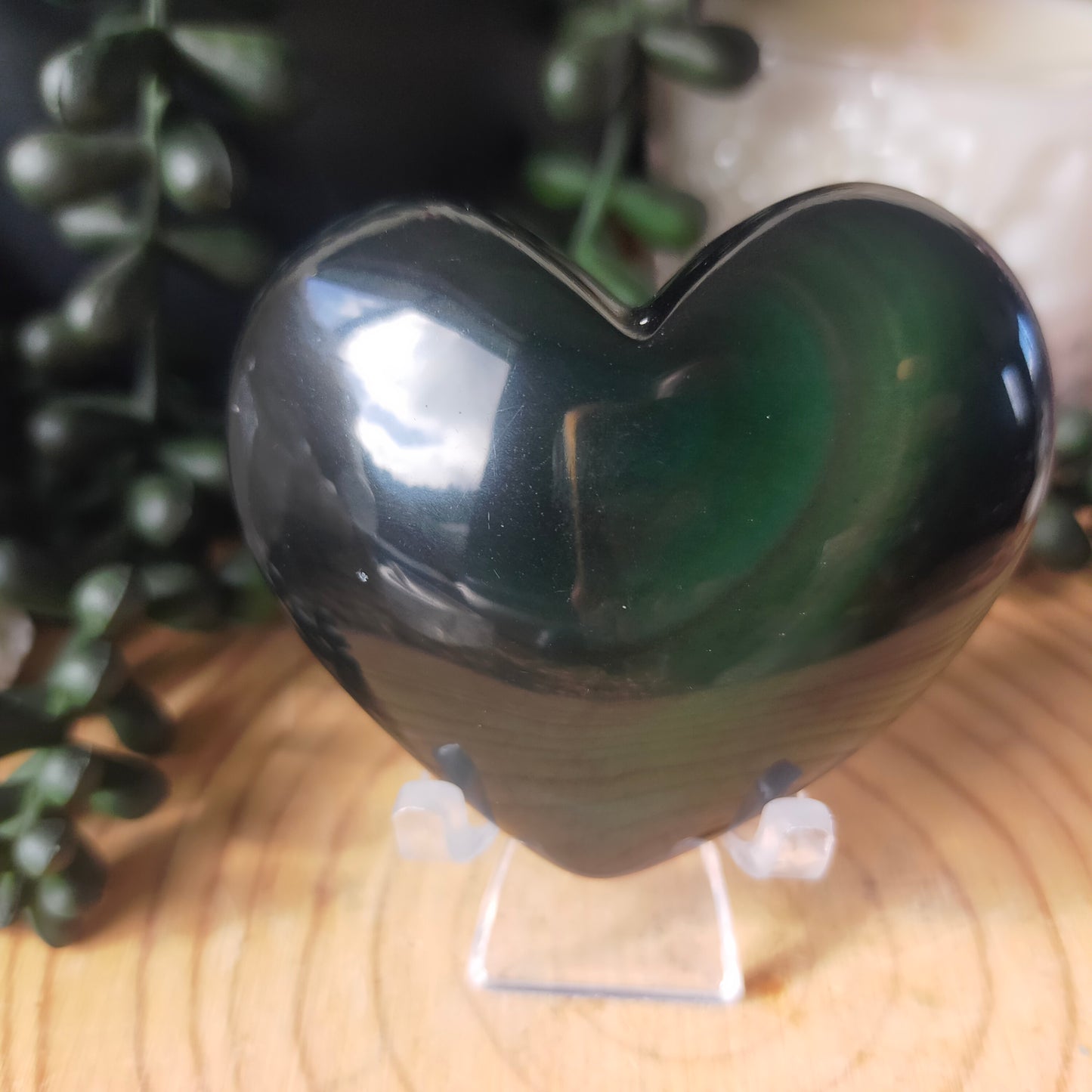 Rainbow Obsidian Heart