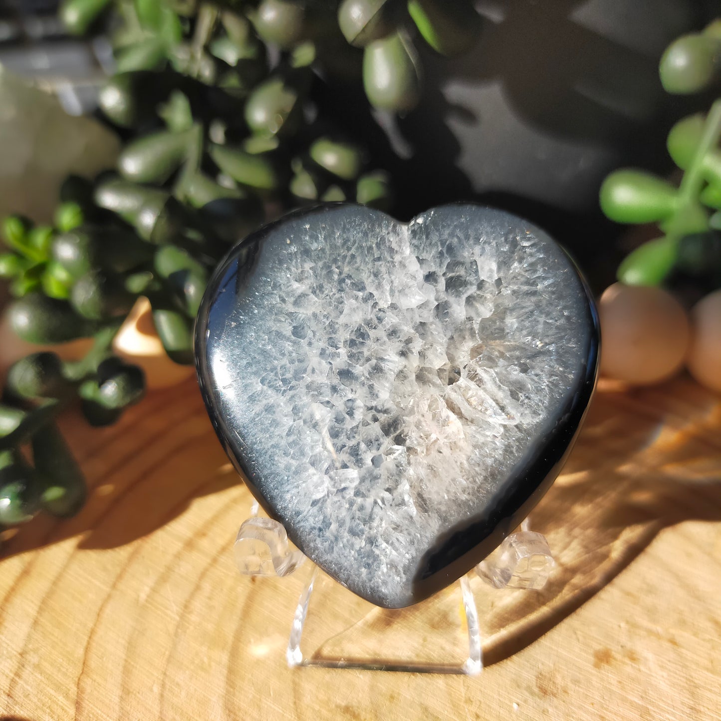 Black Agate Hearts