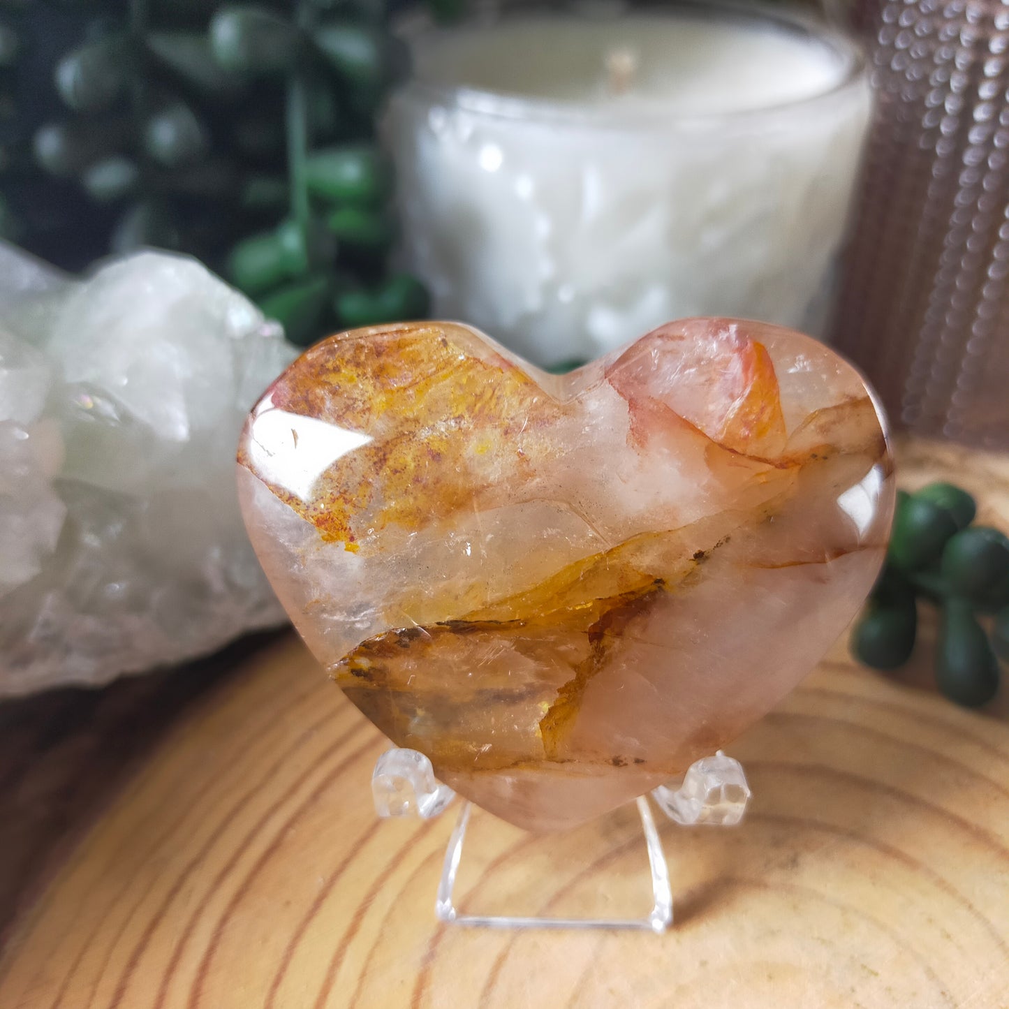 Golden Healer/Fire Quartz Heart