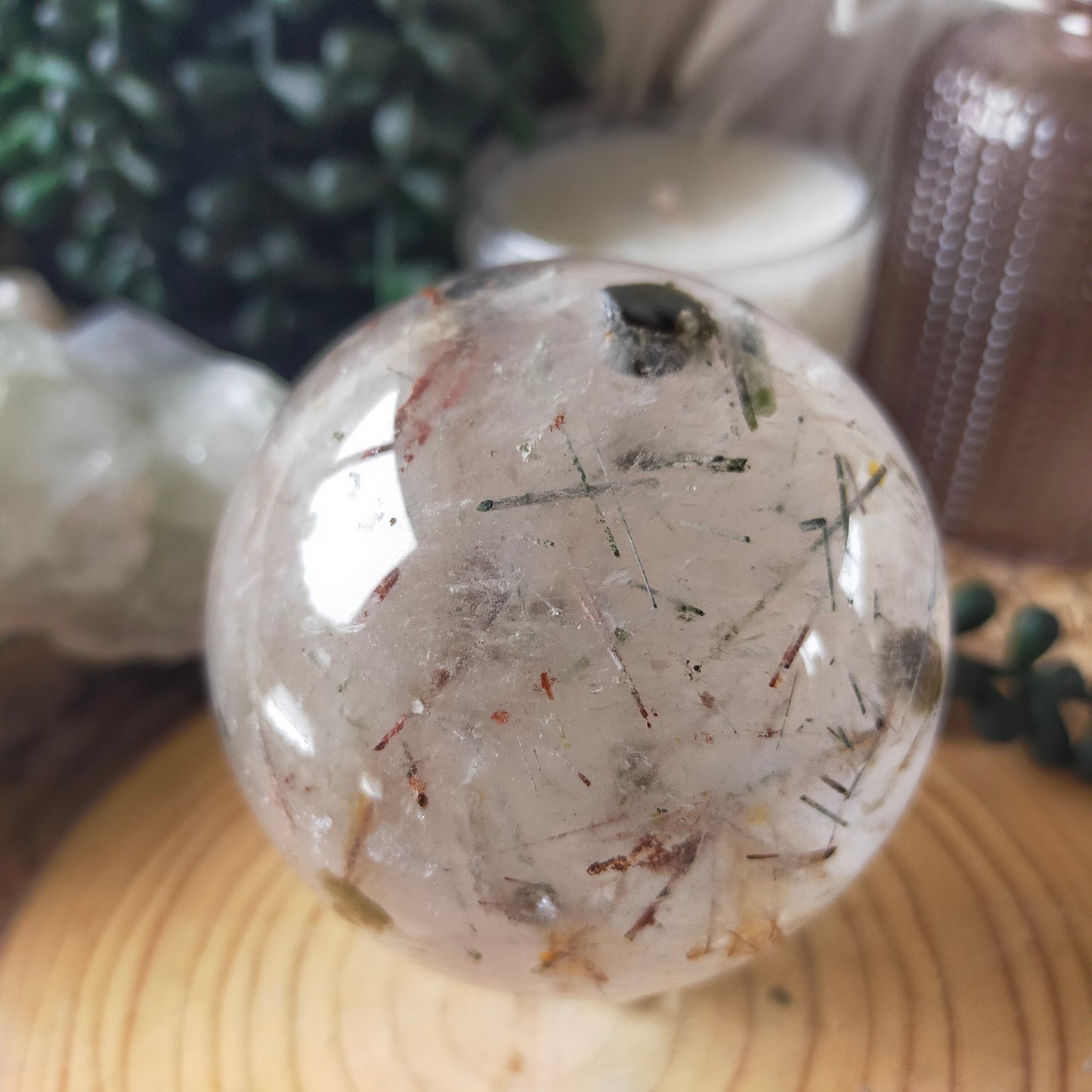 Tourmaline Quartz Sphere