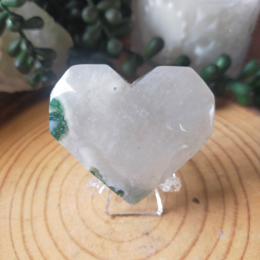 Moss Agate Heart