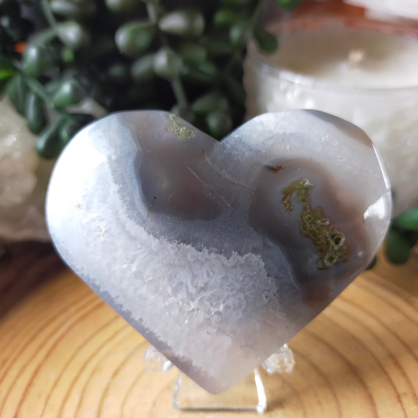 Moss Agate Heart