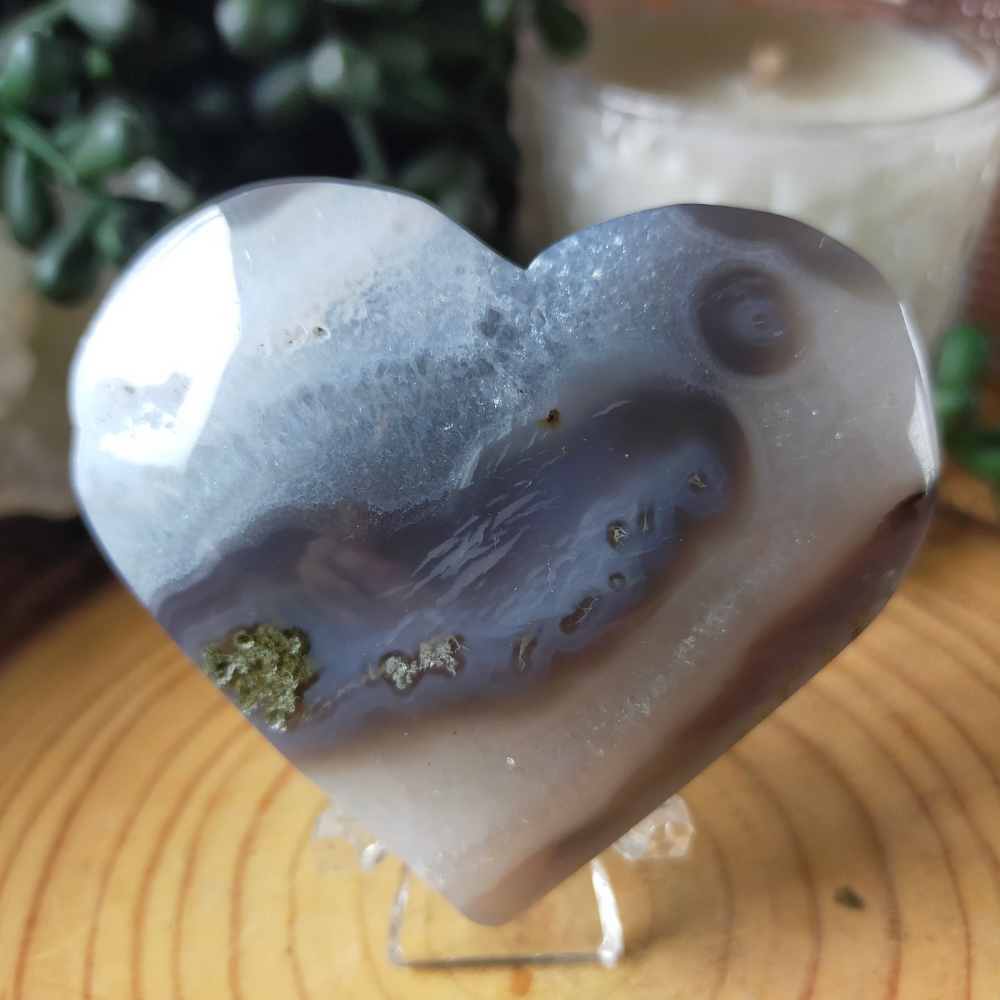 Moss Agate Heart