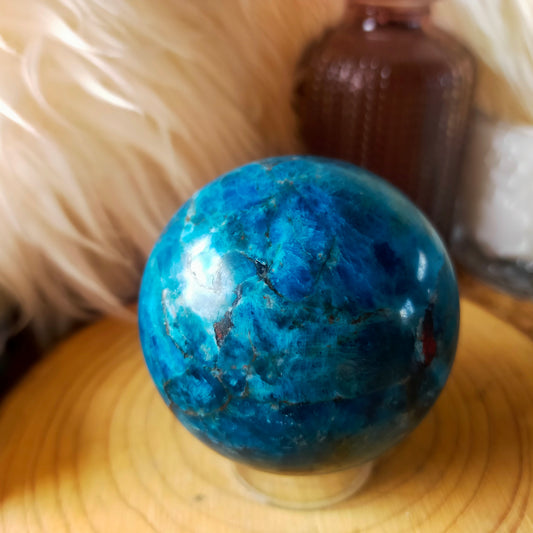 Blue Apatite Sphere