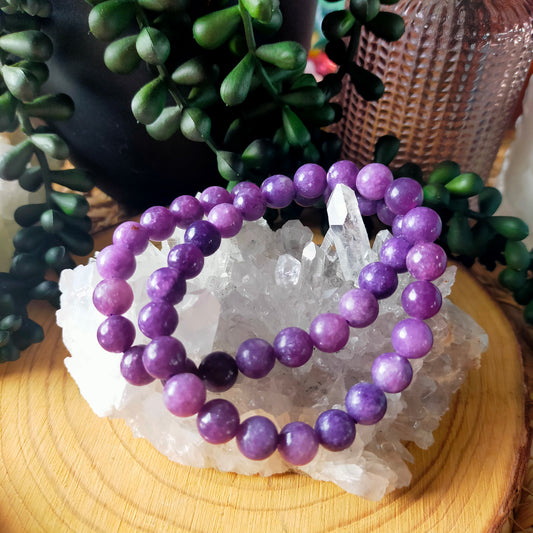 Dark Lepidolite Bracelets
