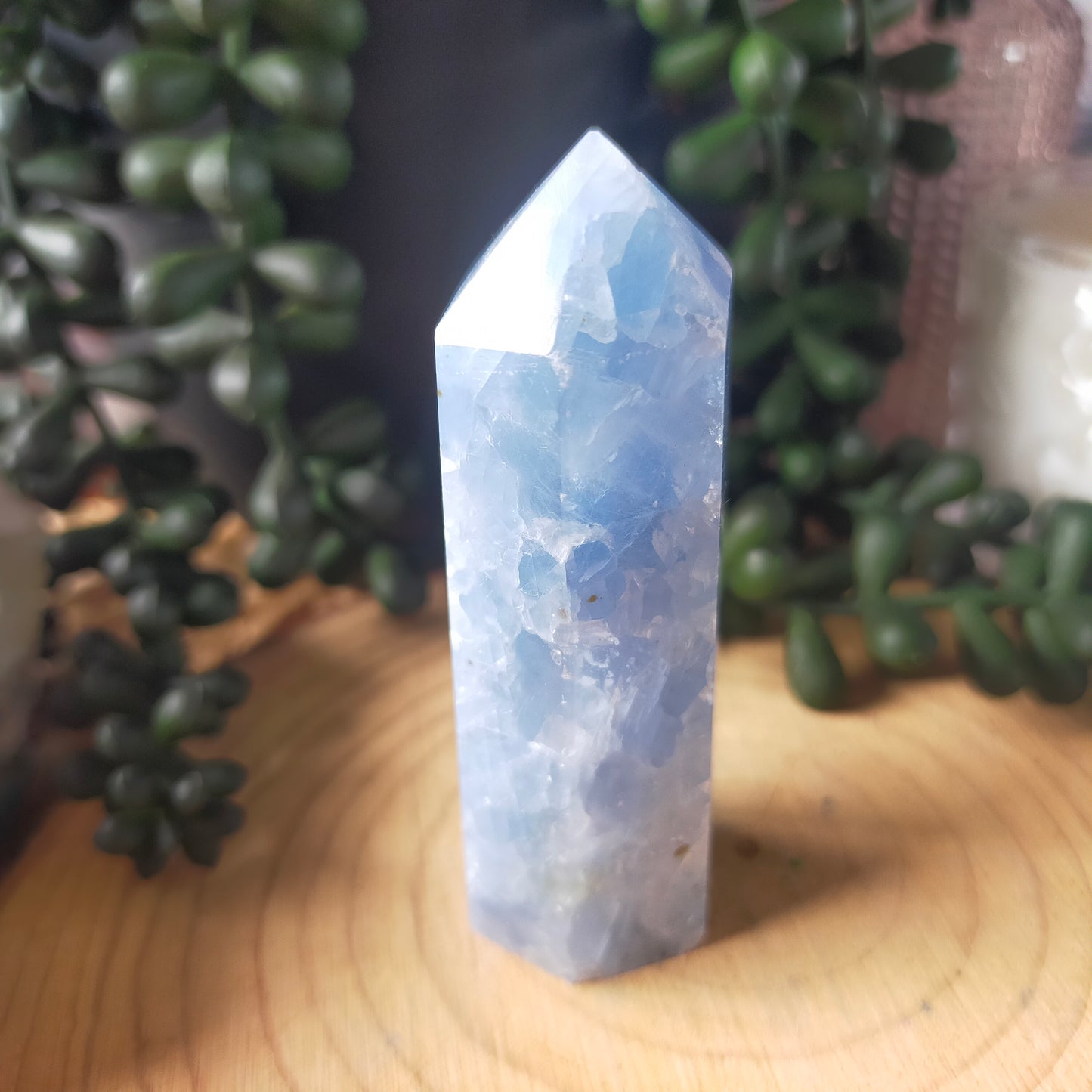 Blue Calcite Point