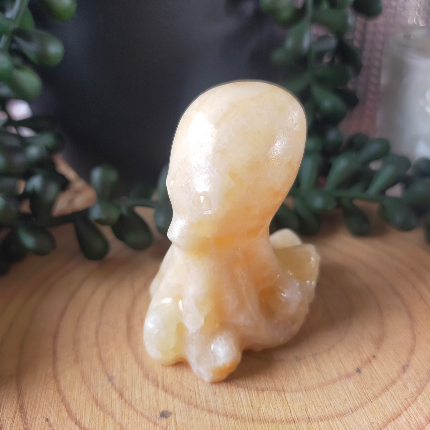 Yellow Calcite Octopus