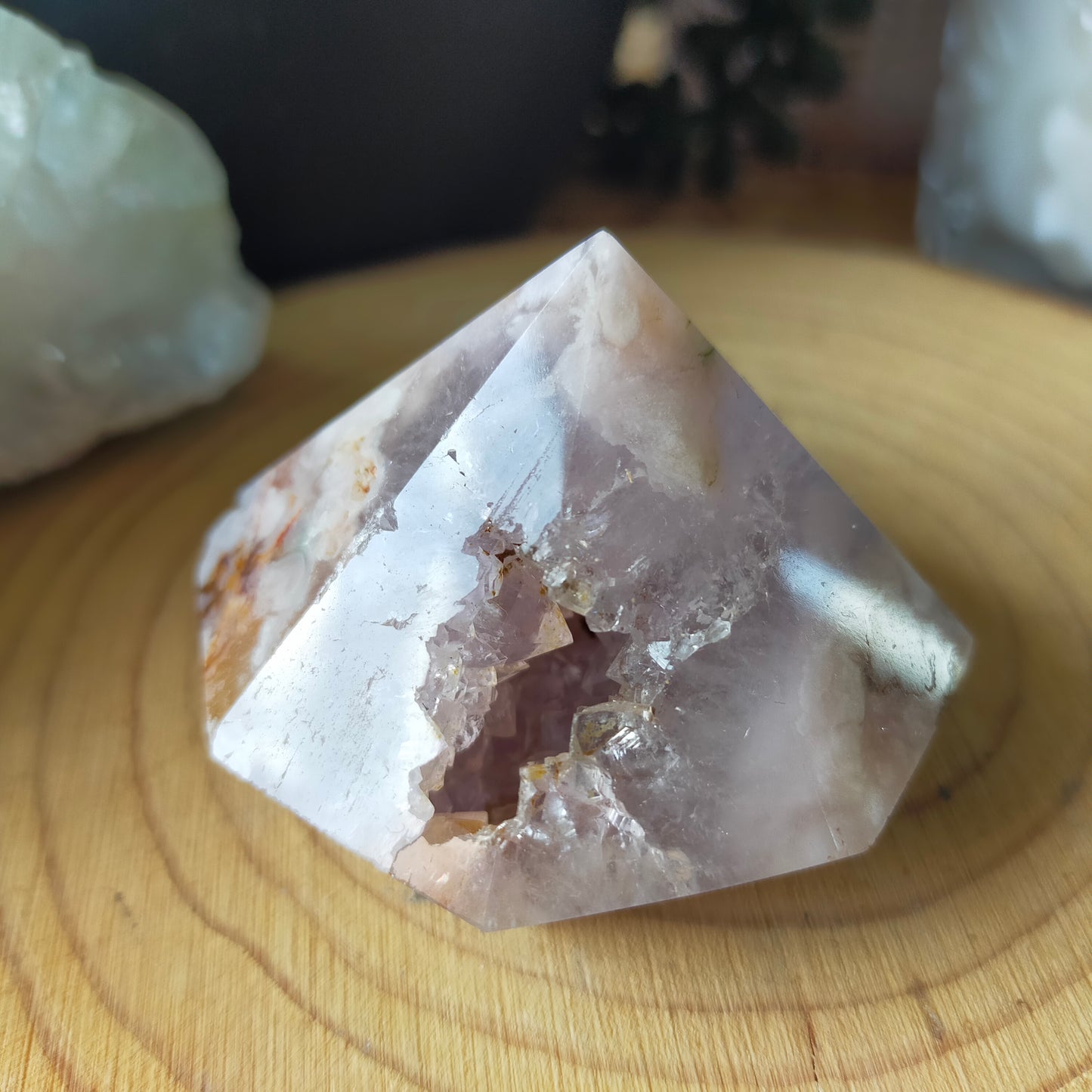 Amethyst/Flower Agate Diamond