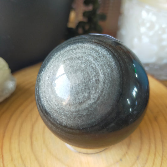 Silver Sheen Obsidian Spheres