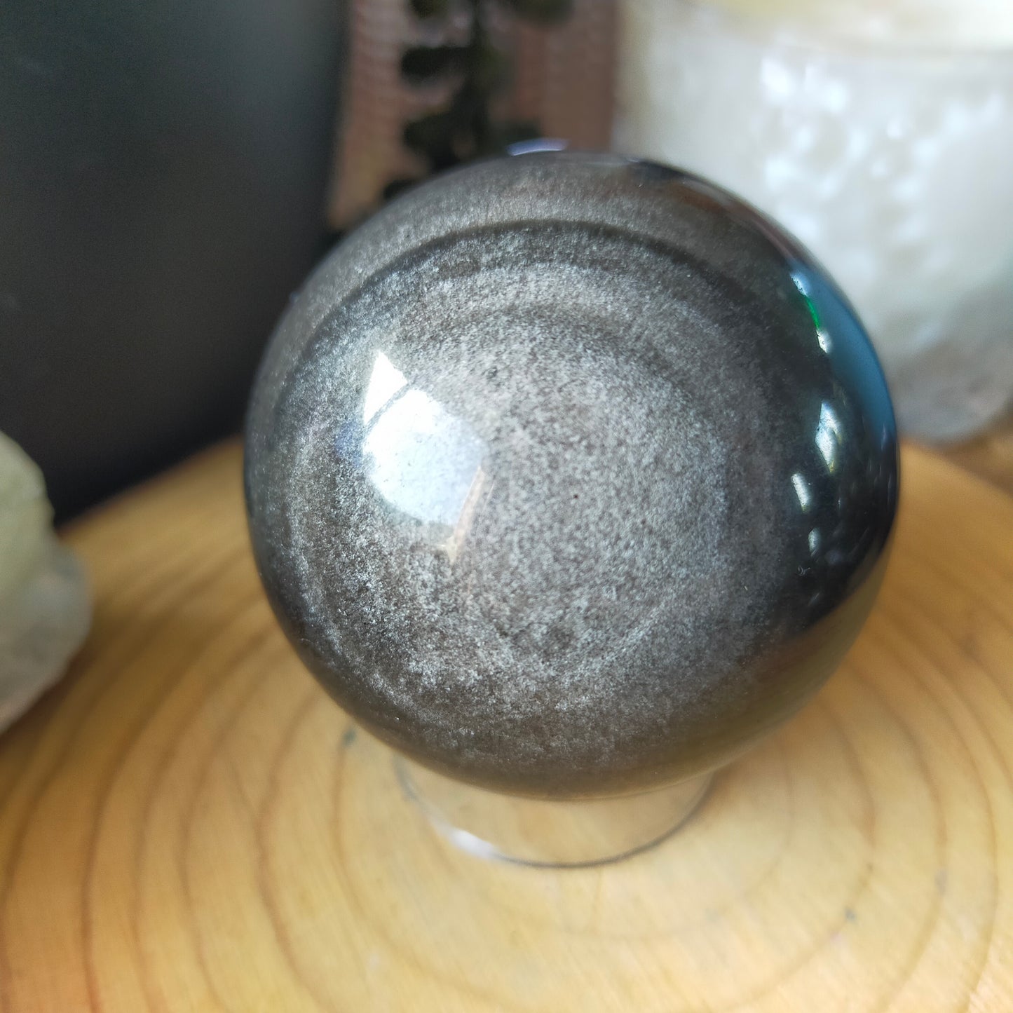 Silver Sheen Obsidian Spheres