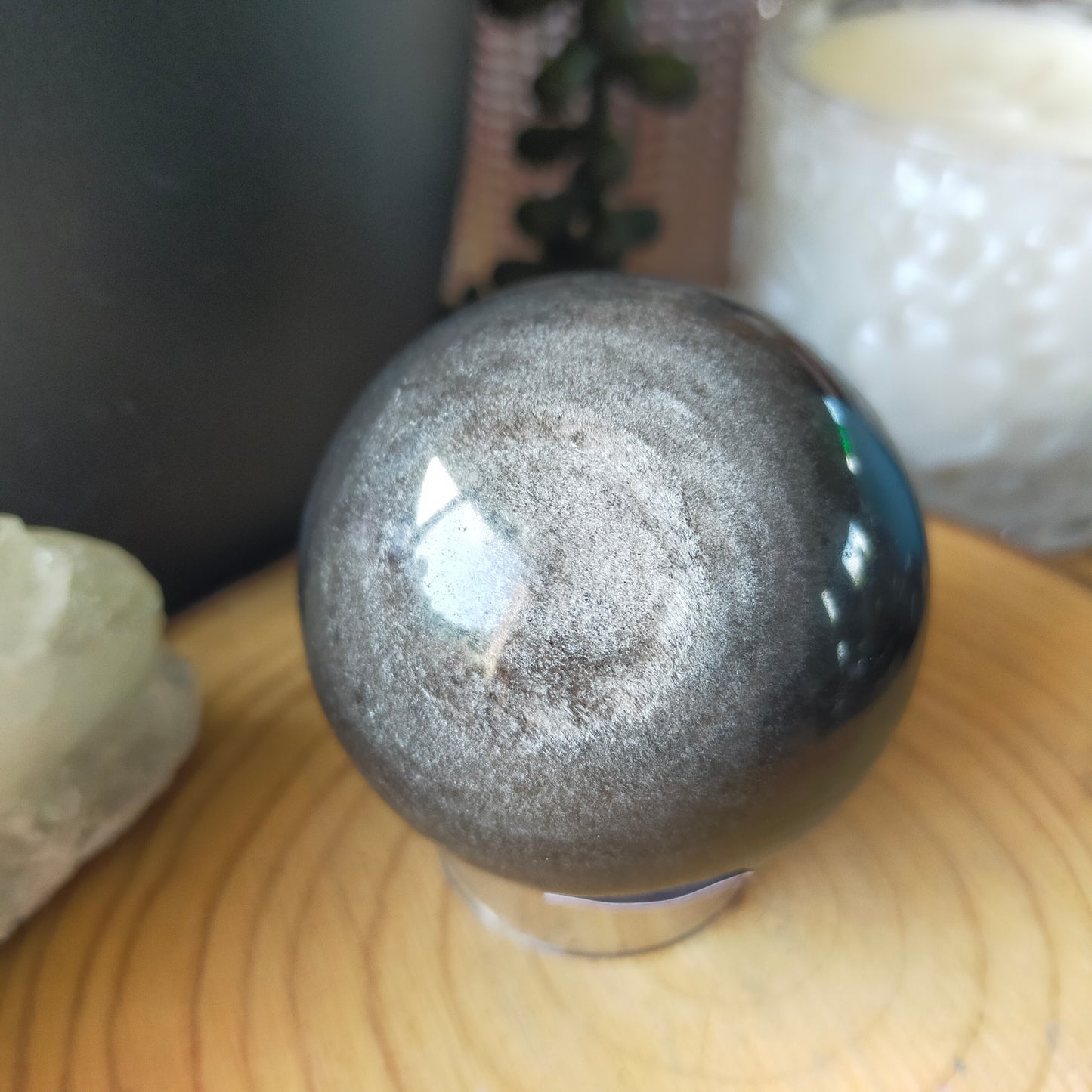 Silver Sheen Obsidian Spheres