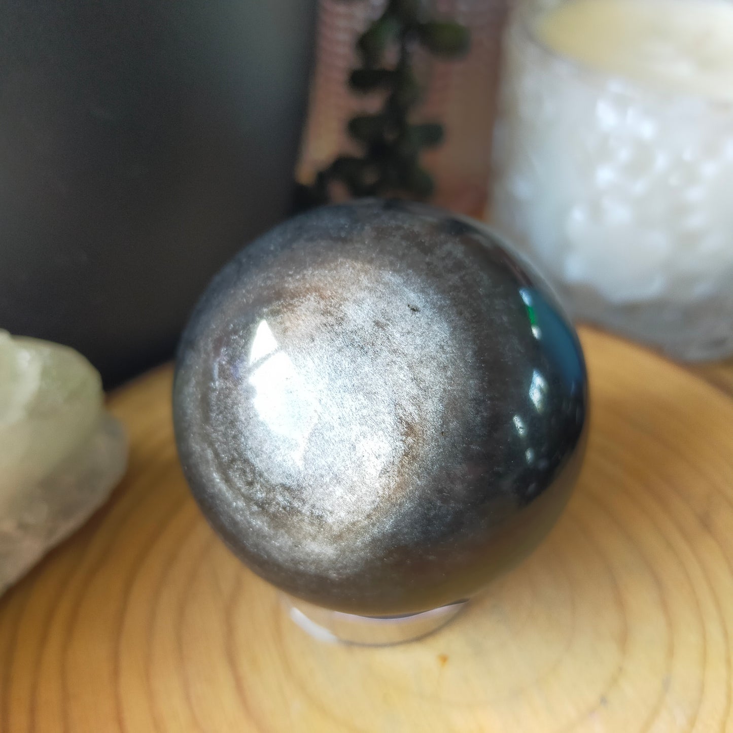 Silver Sheen Obsidian Spheres