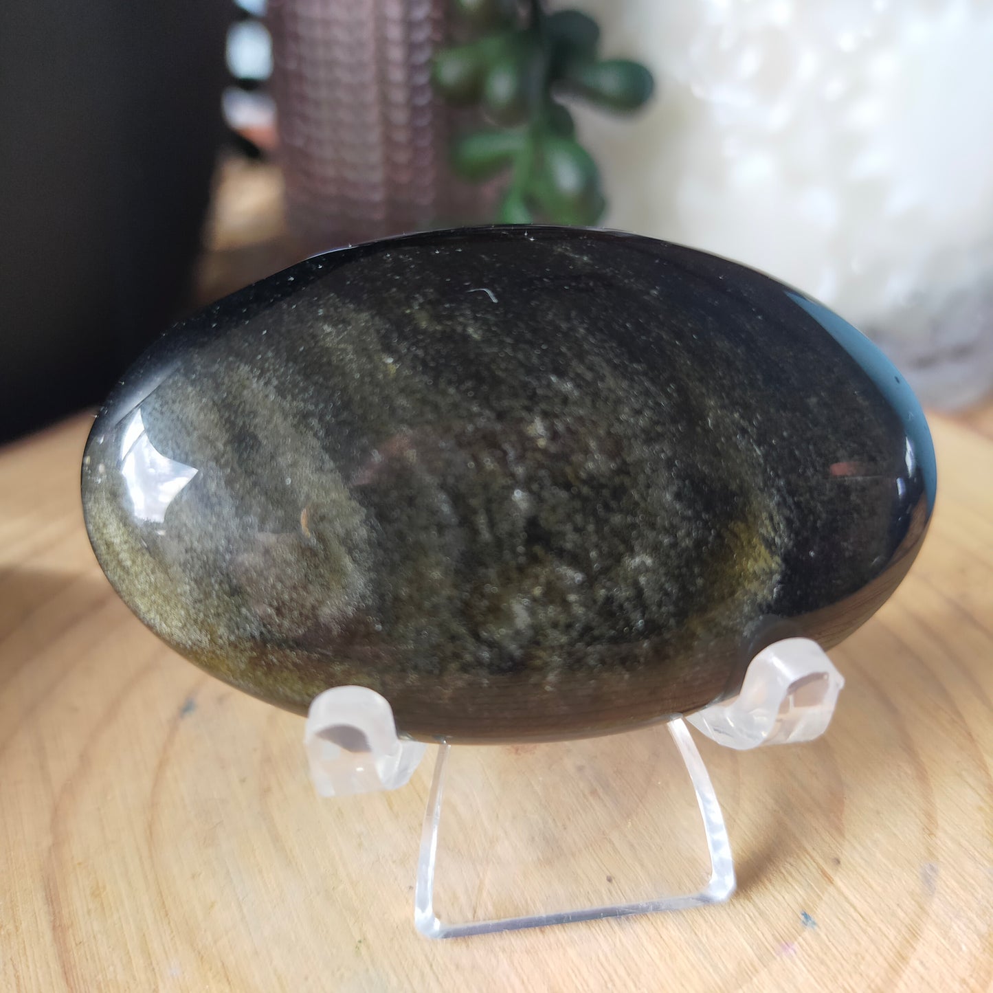 Golden Sheen Obsidian Palmstones