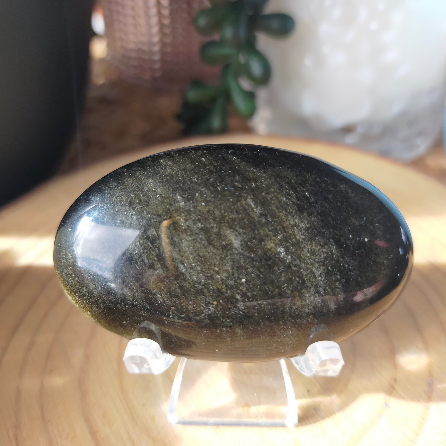 Golden Sheen Obsidian Palmstones