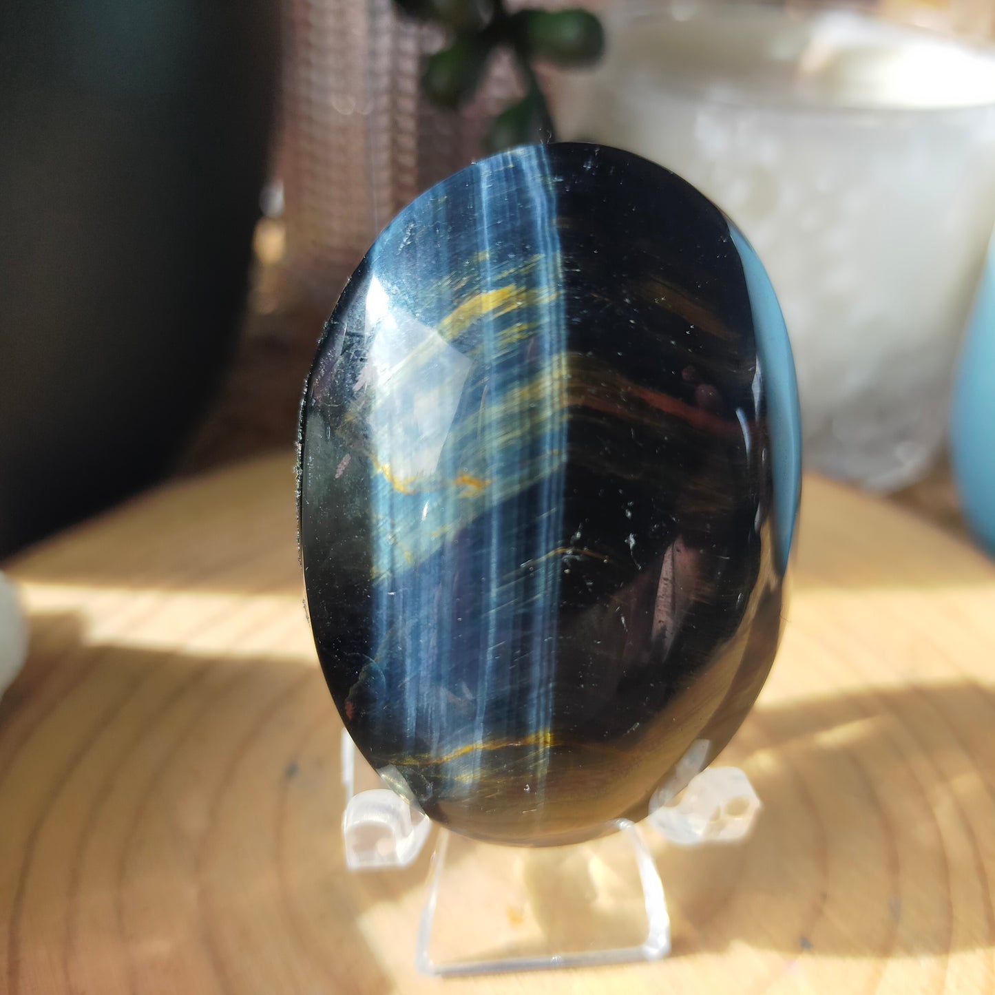 Blue Tigers Eye Palmstones