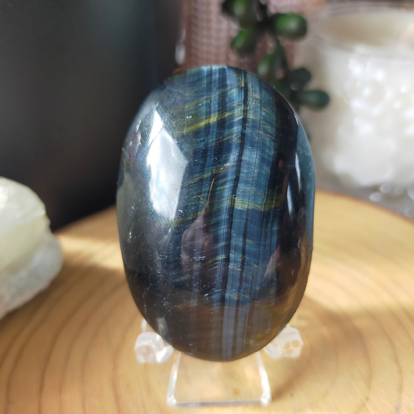 Blue Tigers Eye Palmstones