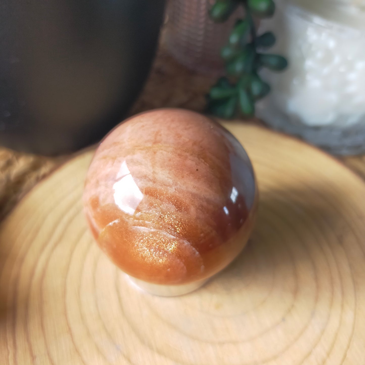 Peach Moonstone Sphere