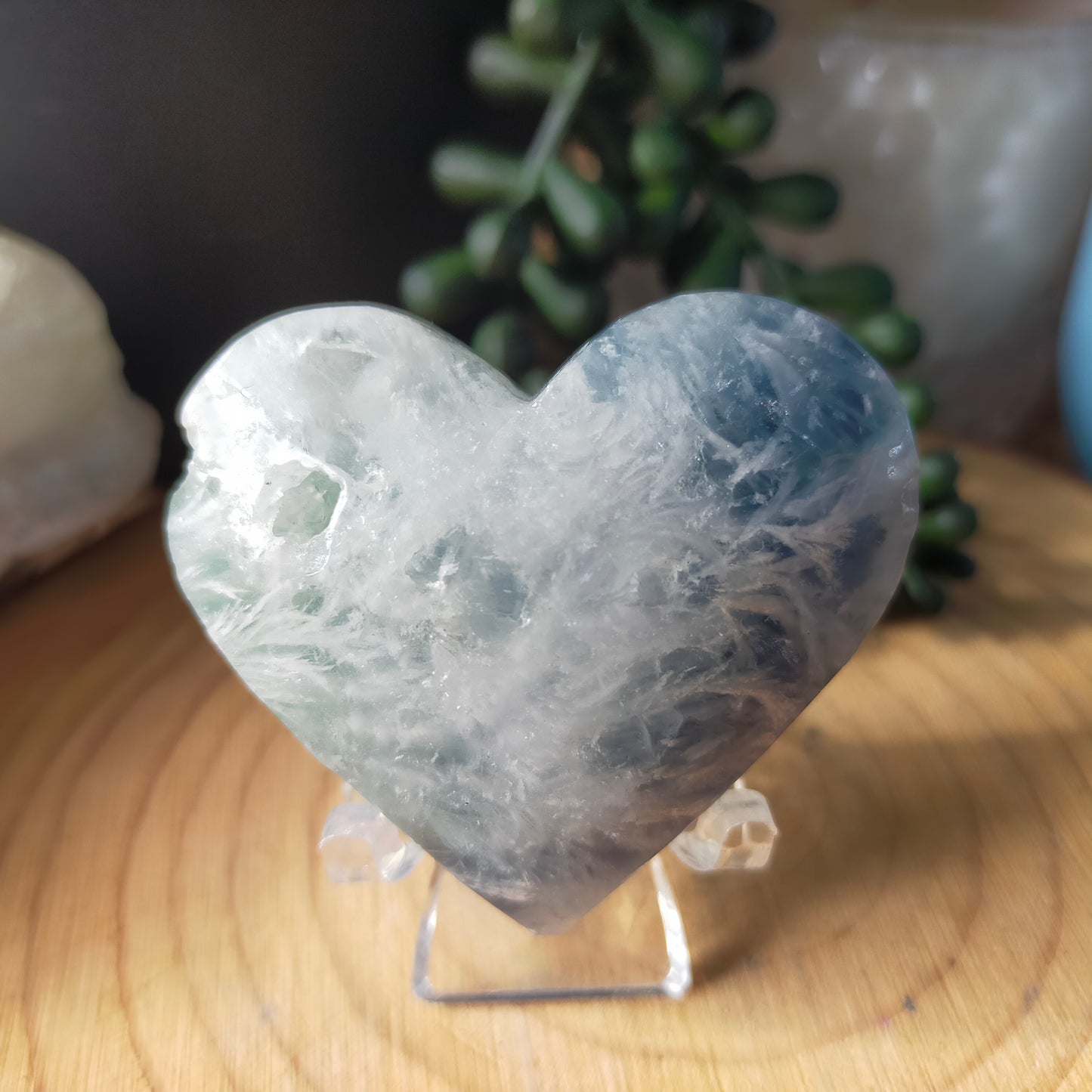 Feather Fluorite Hearts