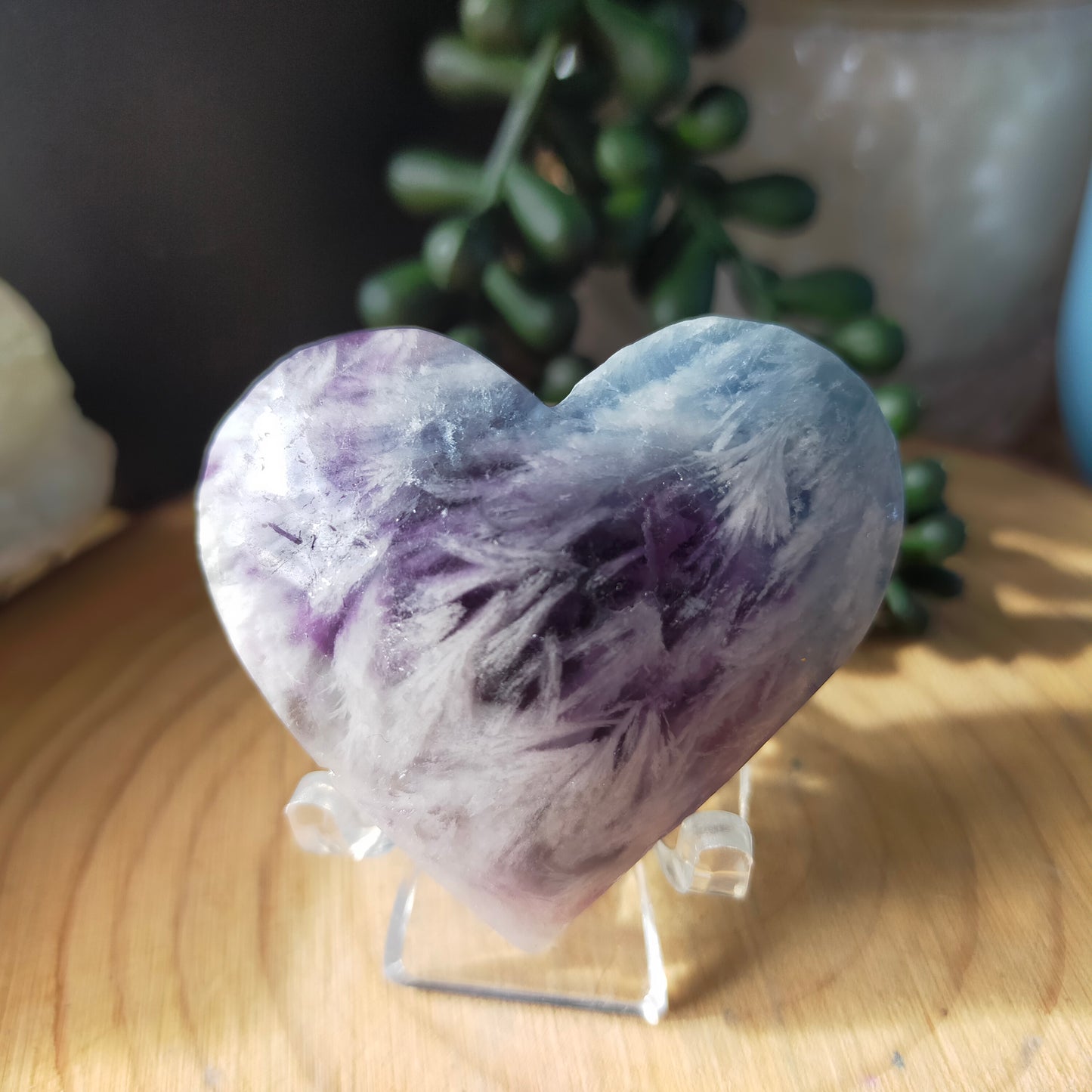 Feather Fluorite Hearts