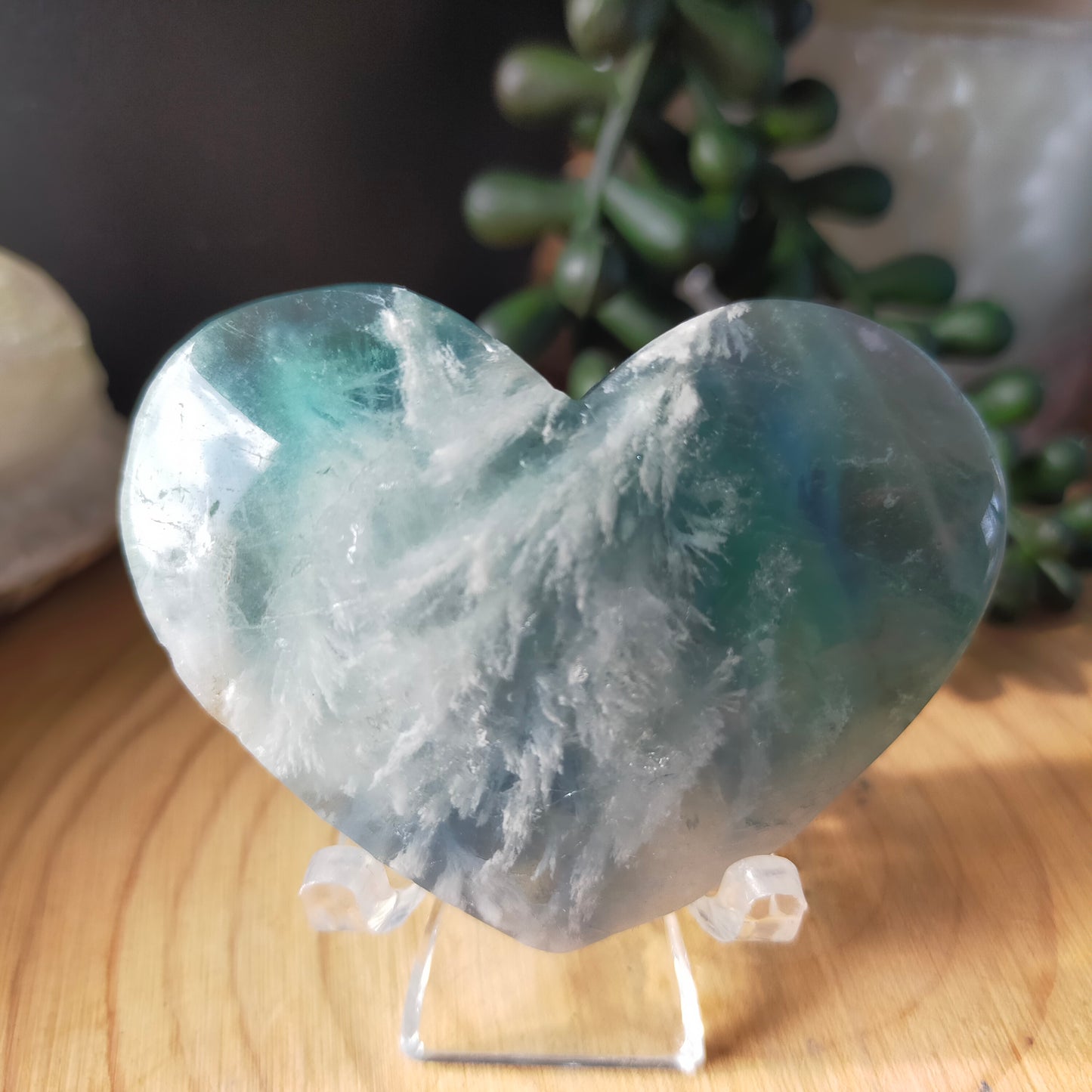 Feather Fluorite Hearts