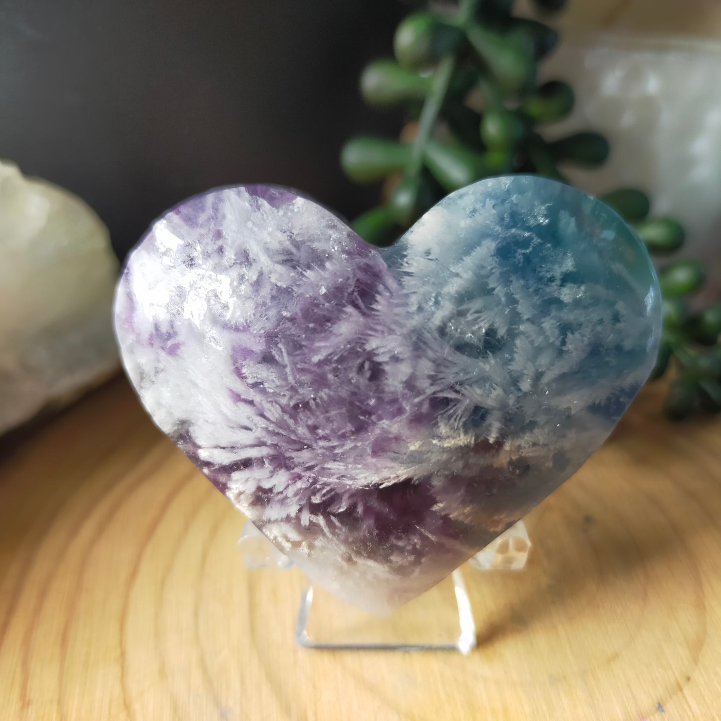 Feather Fluorite Hearts