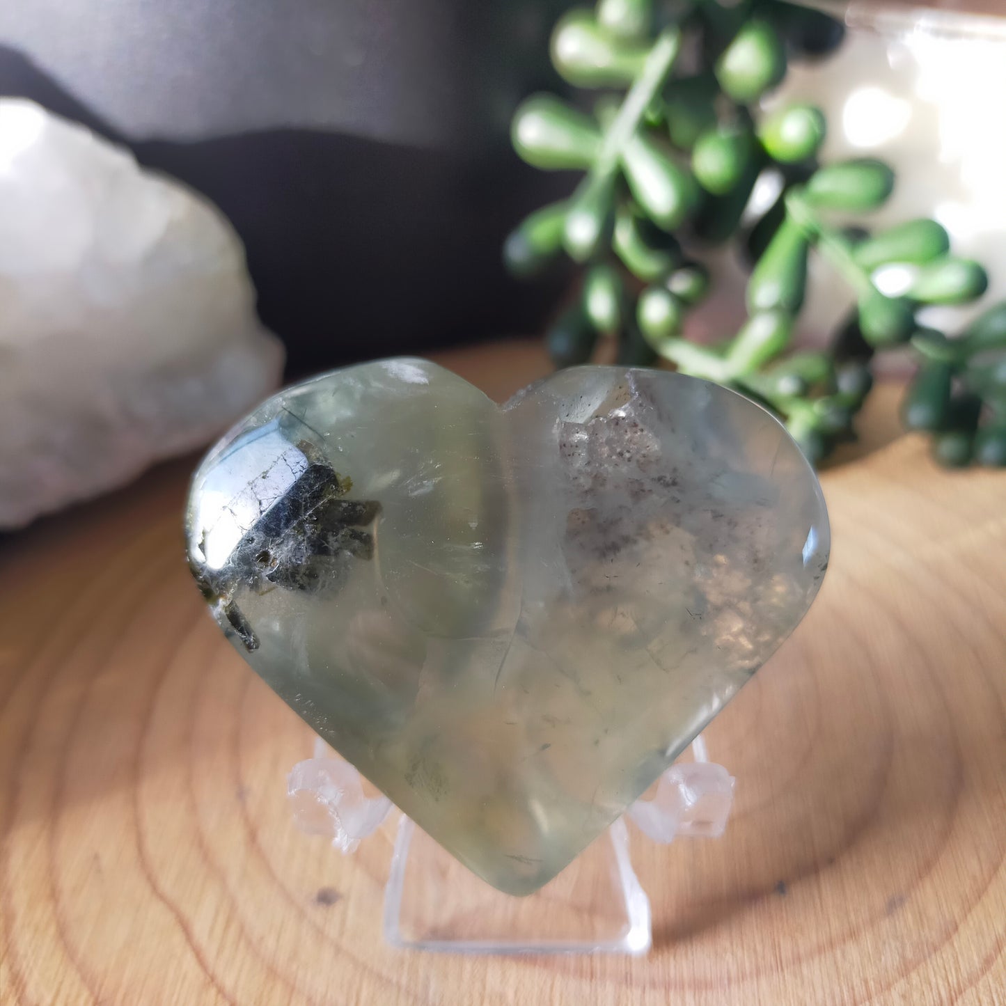 Prehnite Hearts