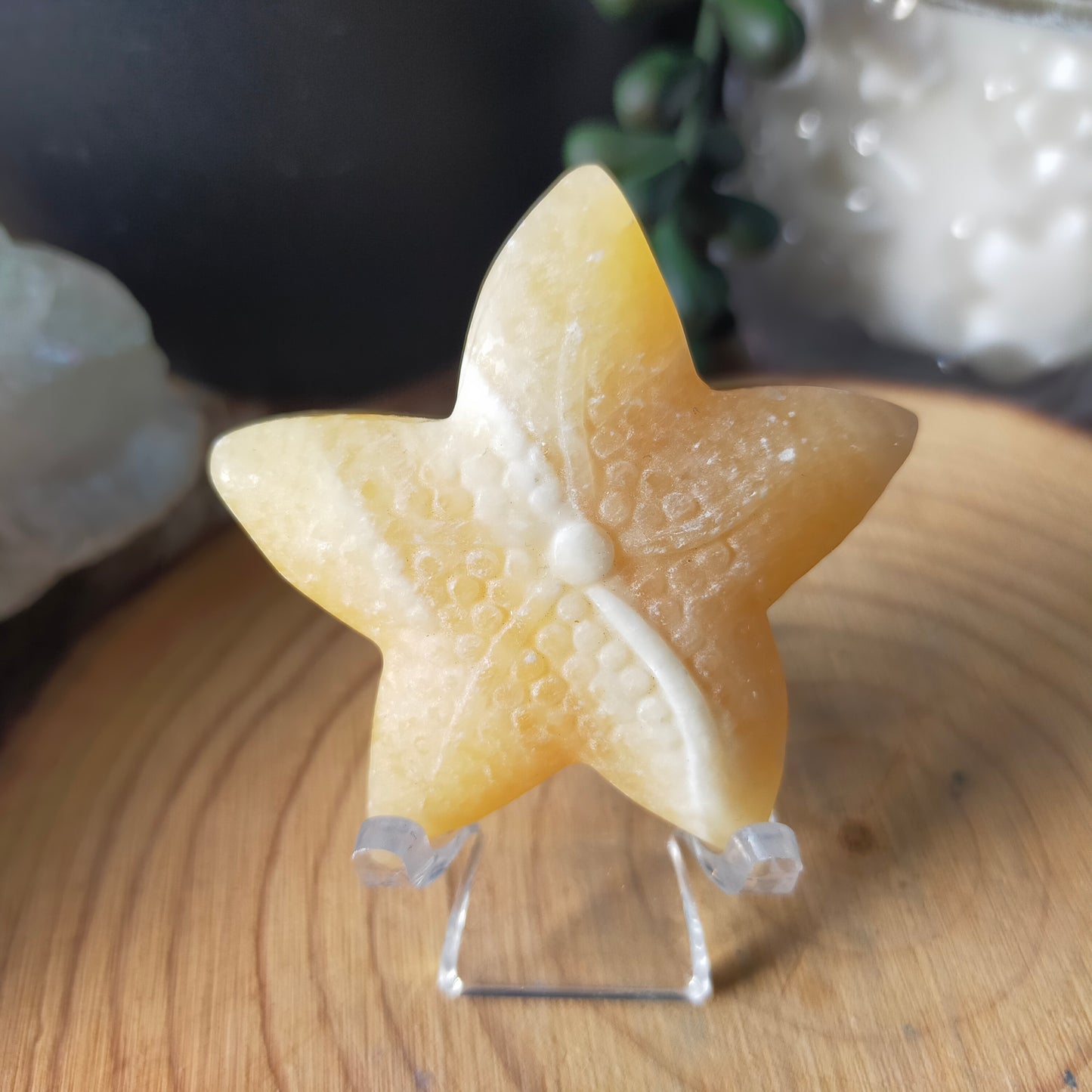 Yellow Calcite Starfish