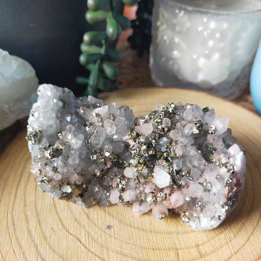 Pyrite/Quartz Cluster