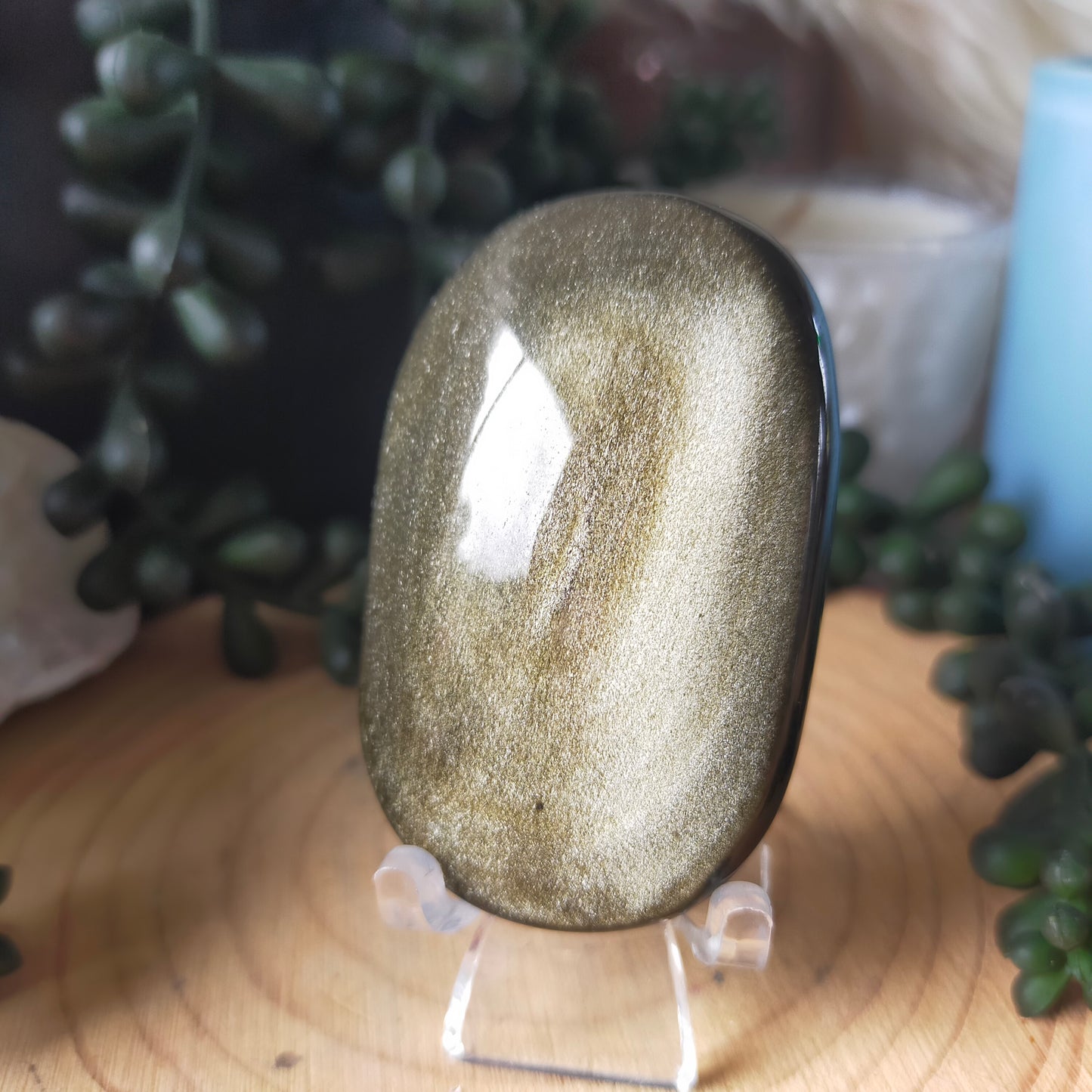 Golden Sheen Obsidian Palmstones