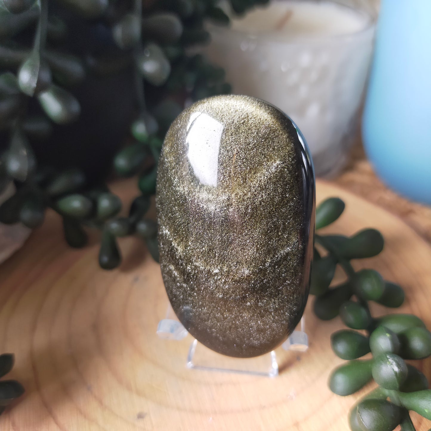 Golden Sheen Obsidian Palmstones