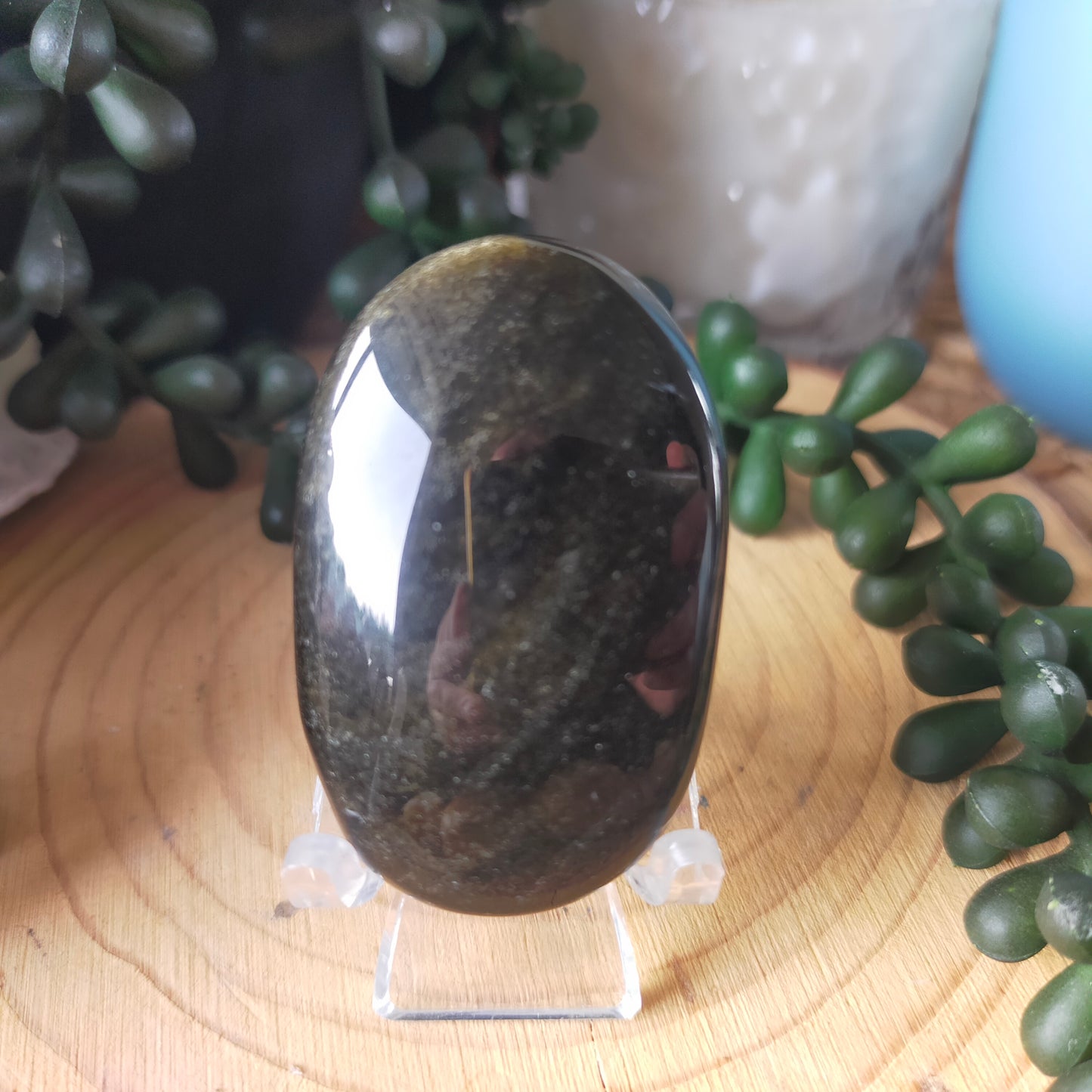 Golden Sheen Obsidian Palmstones