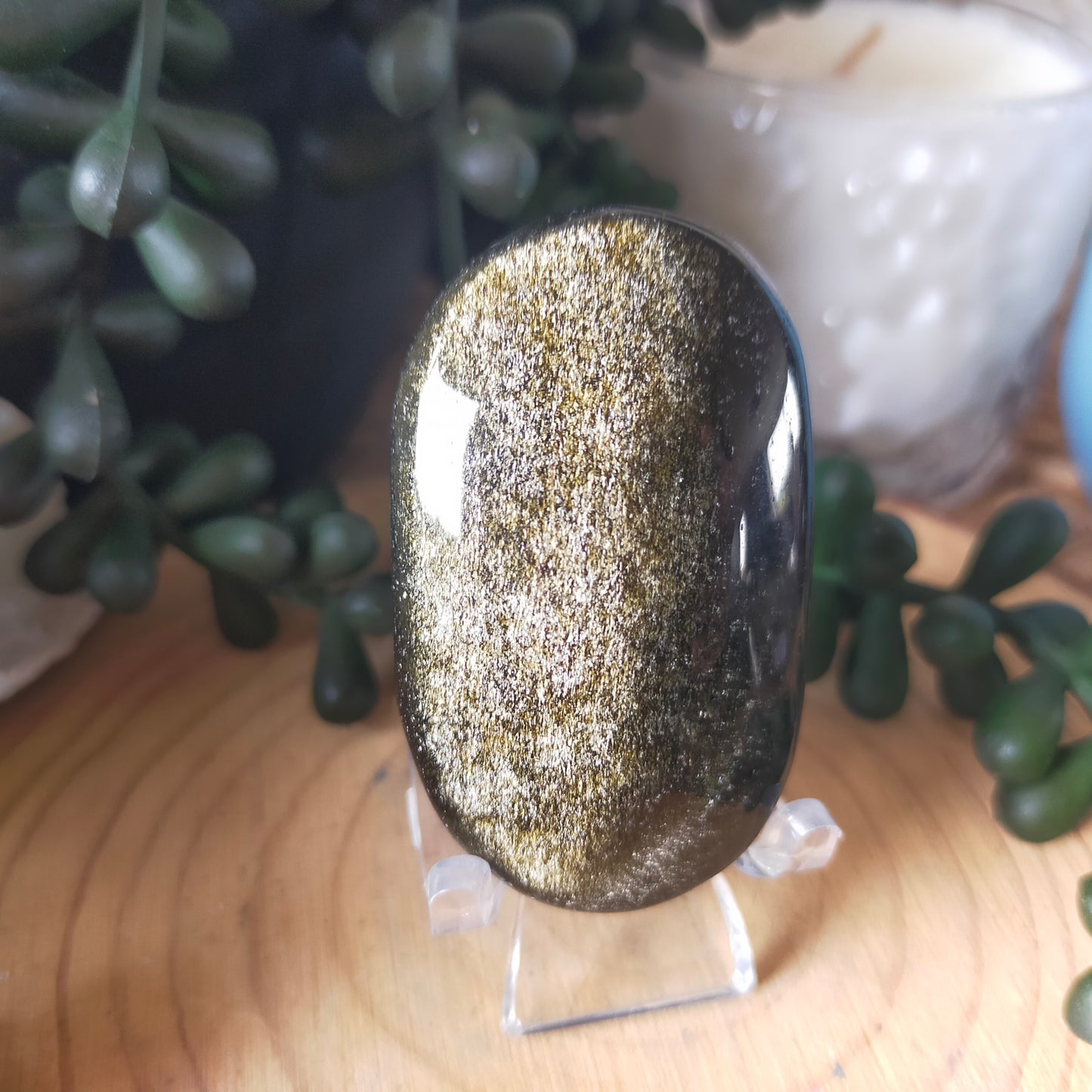 Golden Sheen Obsidian Palmstones