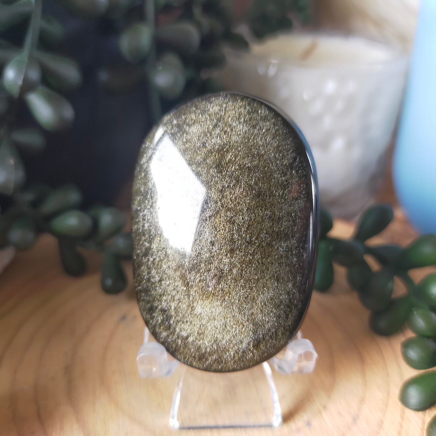 Golden Sheen Obsidian Palmstones