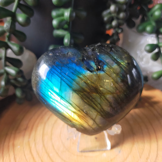 Labradorite Heart