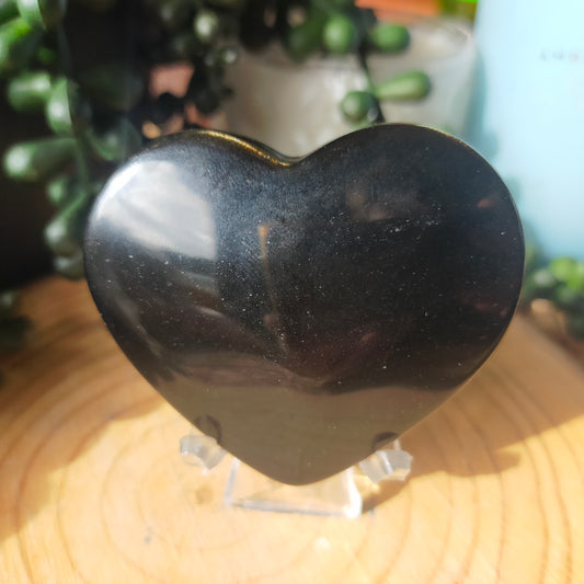 Golden Sheen Obsidian Heart