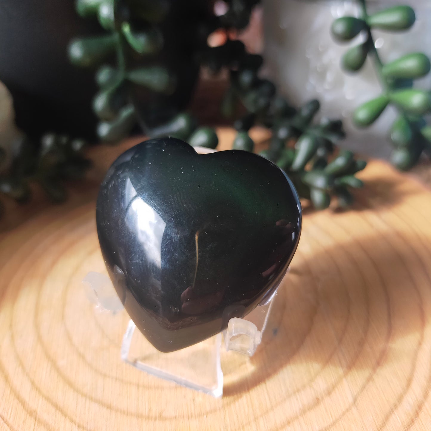 Small Rainbow Obsidian Hearts