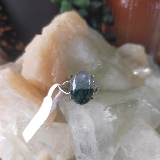 Moss Agate Ring