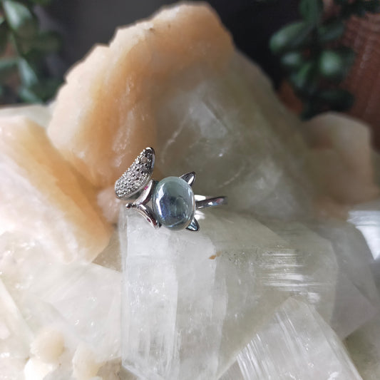 Aquamarine Fox Ring