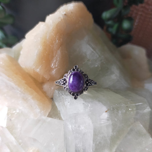 Sterling Silver Charoite Ring