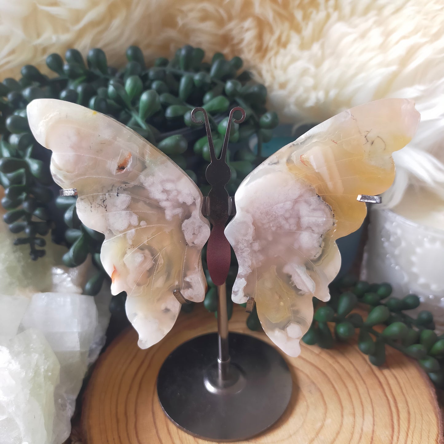 Flower Agate Butterfly Wings