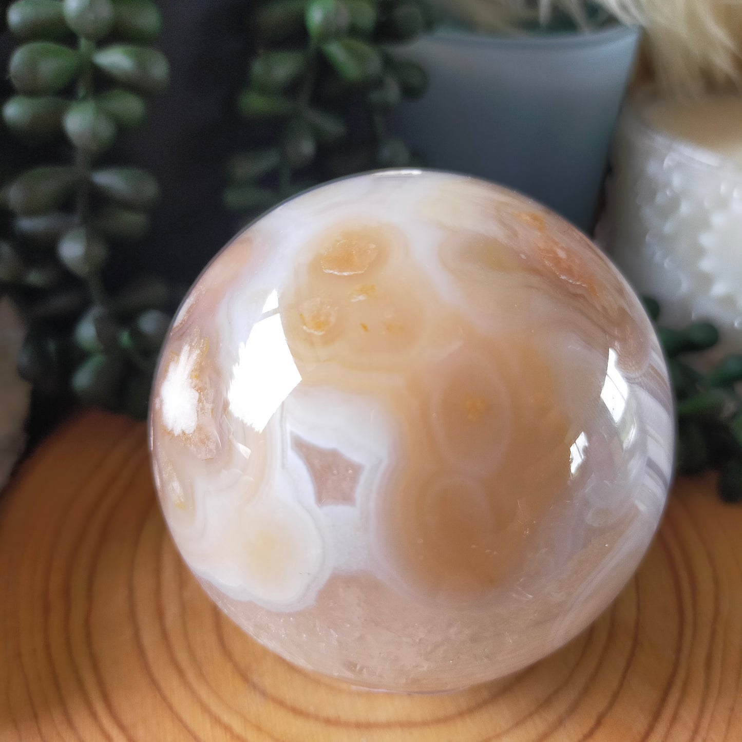 Flower Agate Sphere