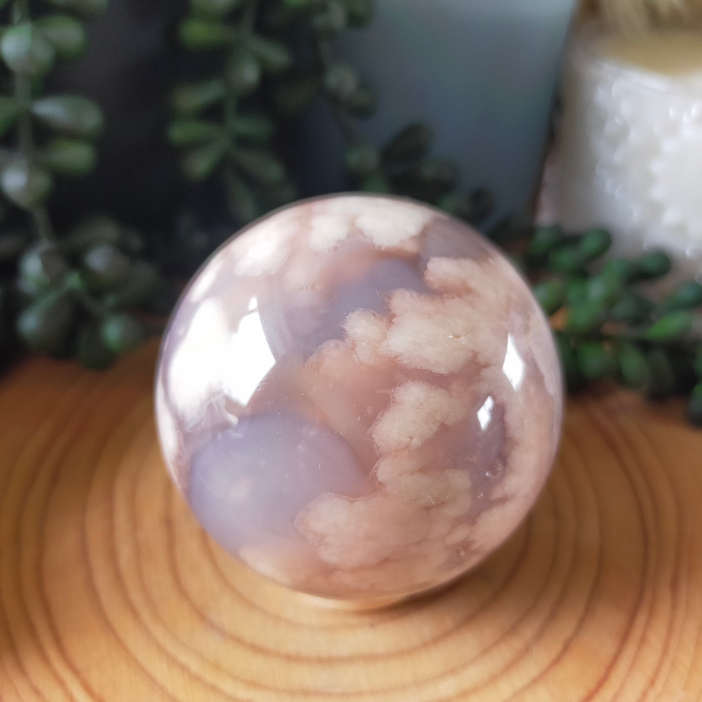 Flower Agate Sphere