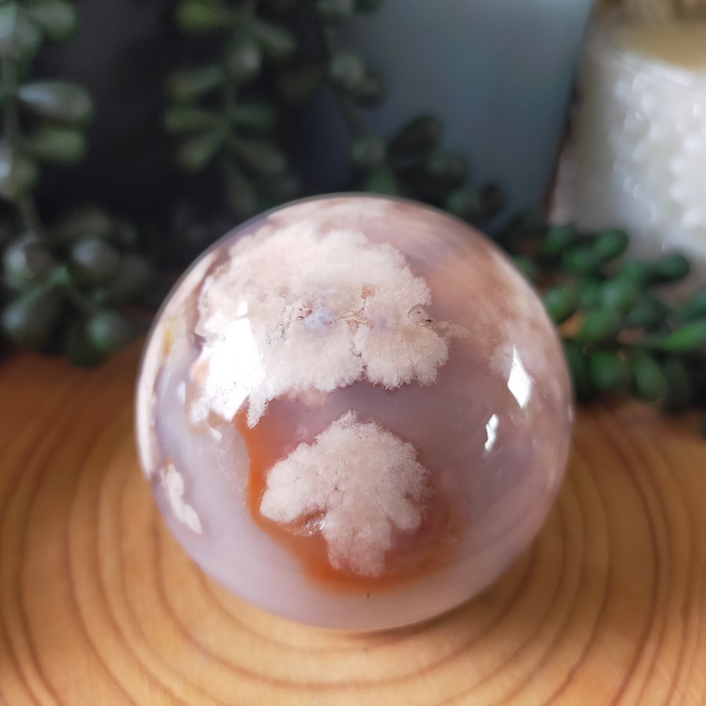 Flower Agate Sphere