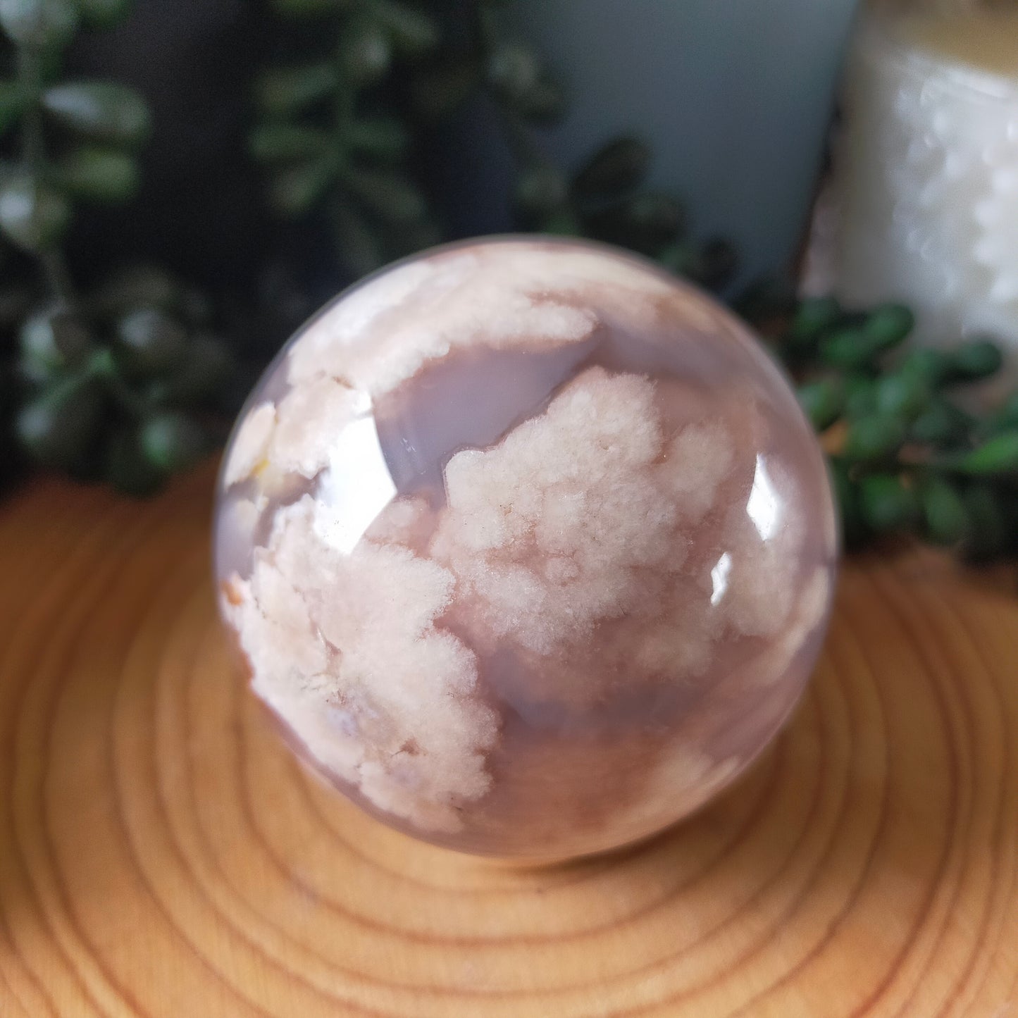 Flower Agate Sphere