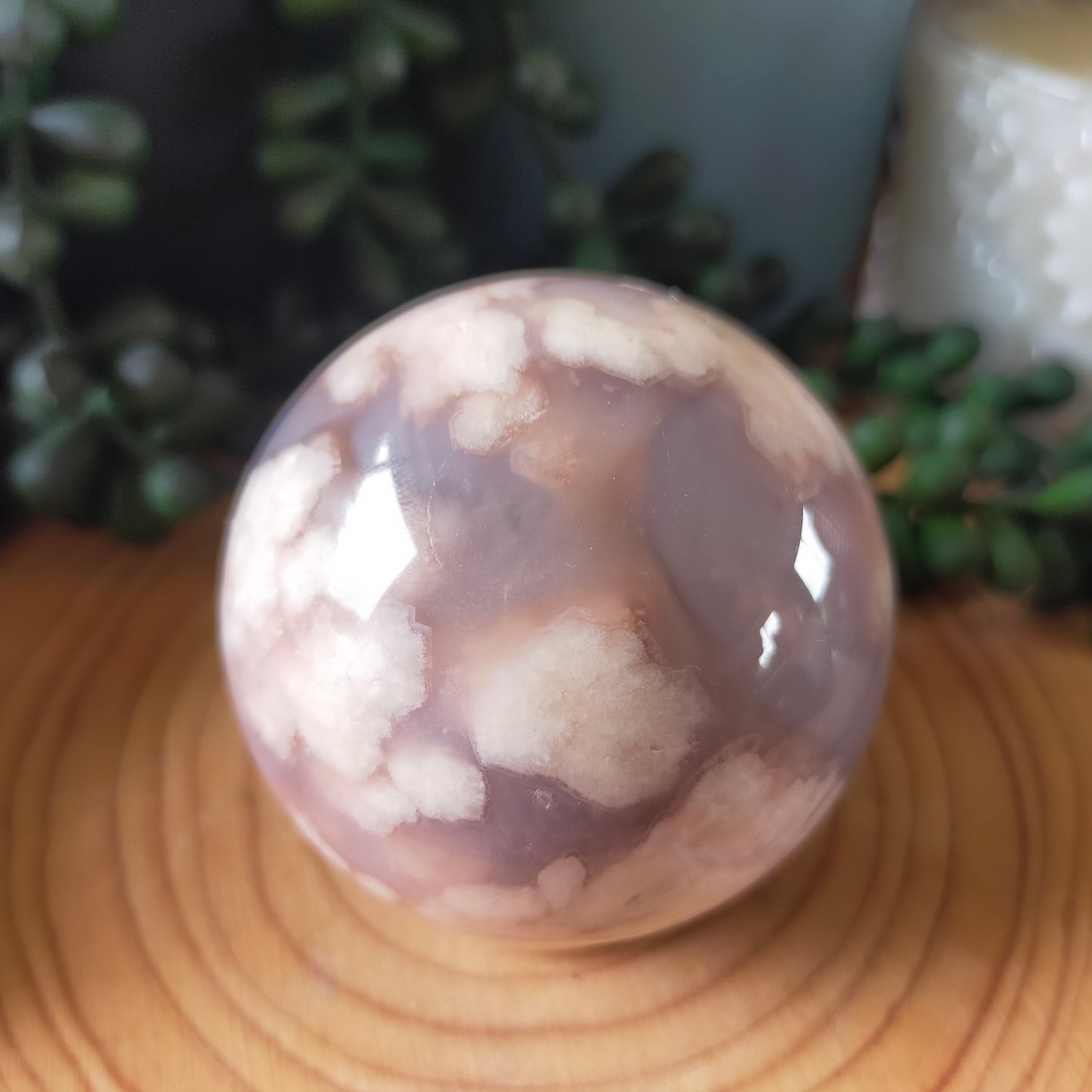 Flower Agate Sphere