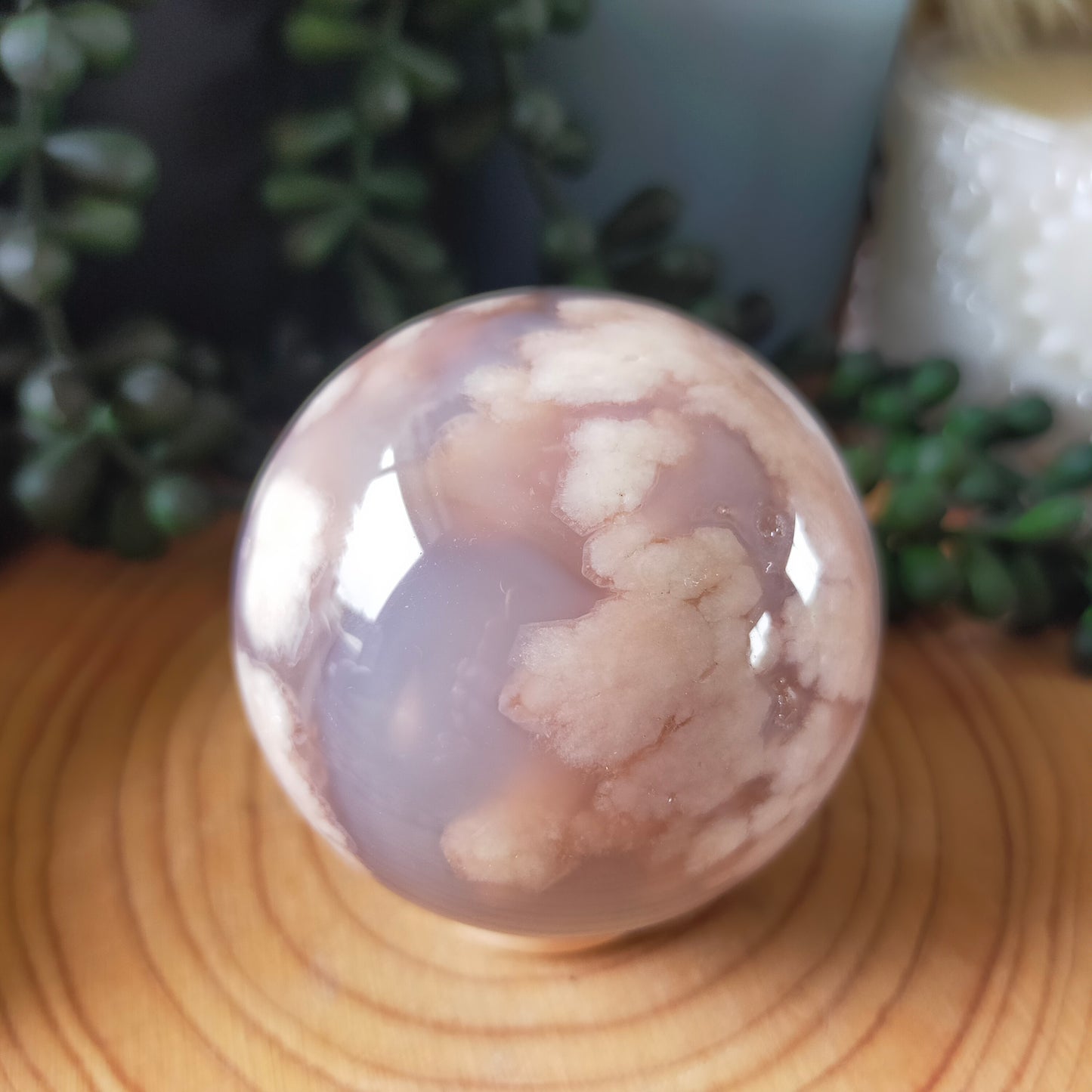 Flower Agate Sphere