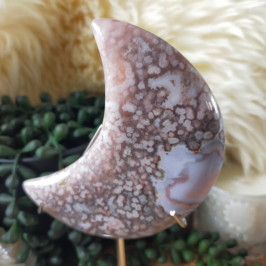 Flower Agate Moon